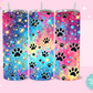 20oz SUBLIMATION TRANSFER - COLORFUL PAWS