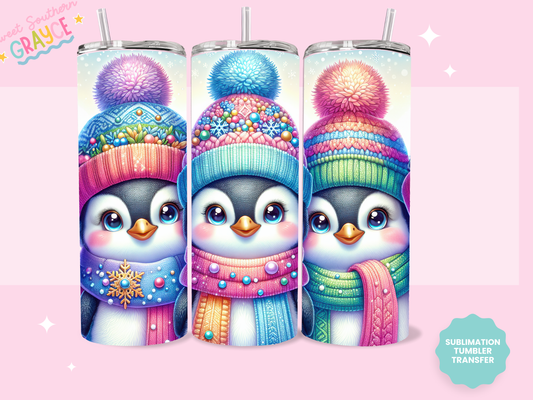 20oz SUBLIMATION TRANSFER - COLORFUL PEGUIN