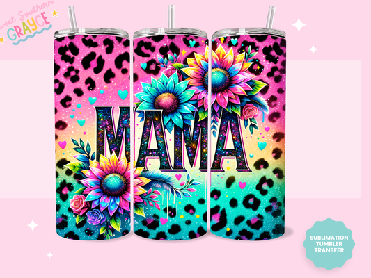 20oz SUBLIMATION TRANSFER - COLORFUL SUNFLOWER MAMA