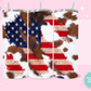 20oz SUBLIMATION TRANSFER - COWHIDE AMERICAN FLAG