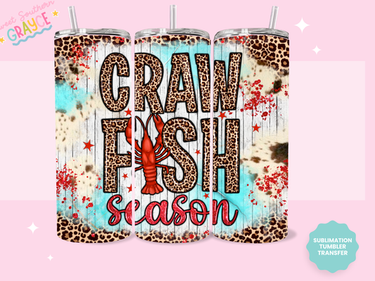 20oz SUBLIMATION TRANSFER - CRAWFISH CHEETAH