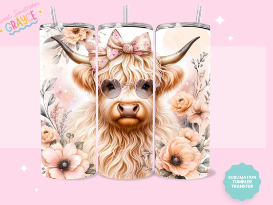 20oz SUBLIMATION TRANSFER - CUTE COW