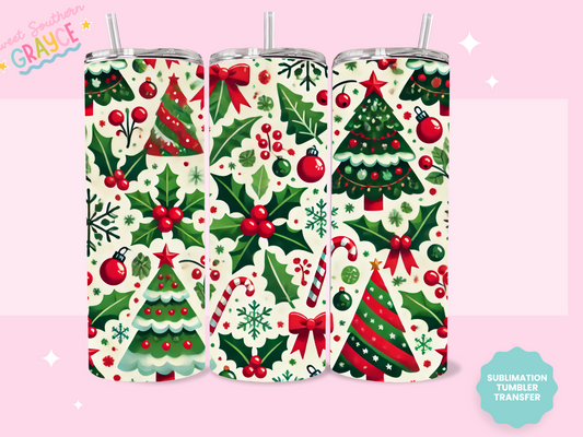 20oz SUBLIMATION TRANSFER - CHRISTMAS WRAPPING PAPER