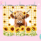 20oz SUBLIMATION TRANSFER - SUNFLOWER BABY HEIFER