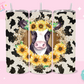 20oz SUBLIMATION TRANSFER - SUNFLOWER COW