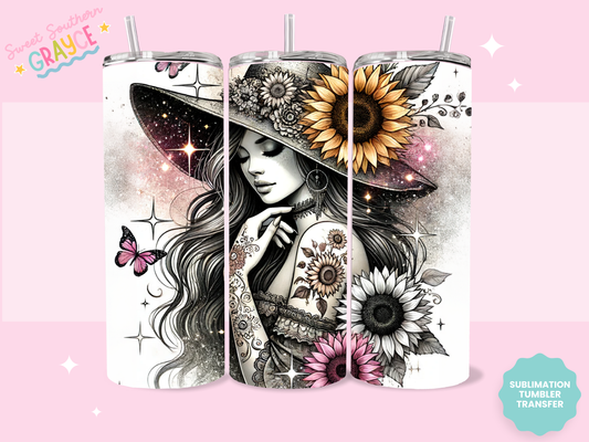 20oz SUBLIMATION TRANSFER - SUNFLOWER GIRL