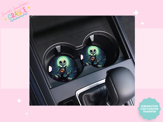 CAR COASTER SUBLIMATION TRANSFER - NIGHTMARE KING AND QUEEN