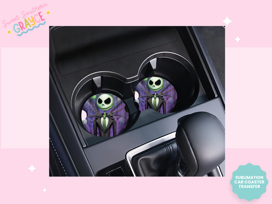 CAR COASTER SUBLIMATION TRANSFER - PURPLE NIGHTMARE KING