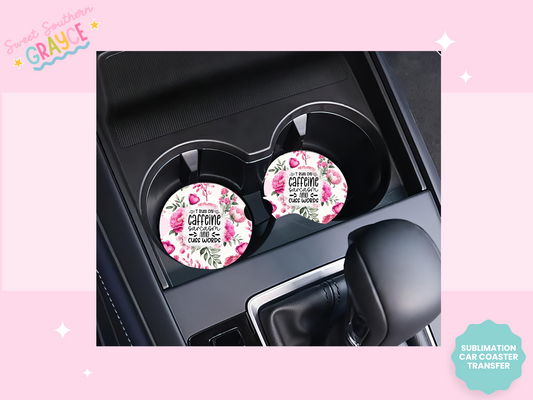 CAR COASTER SUBLIMATION TRANSFER - I RUN ON