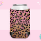 CAN KOOZIE SUB TRANSFER - PINK AND GOLD GLITTER CHEETAH