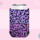 CAN KOOZIE SUB TRANSFER - PURPLE GLITTER CHEETAH