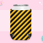 CAN KOOZIE SUB TRANSFER - BLACK AND YELLOW STRIPES