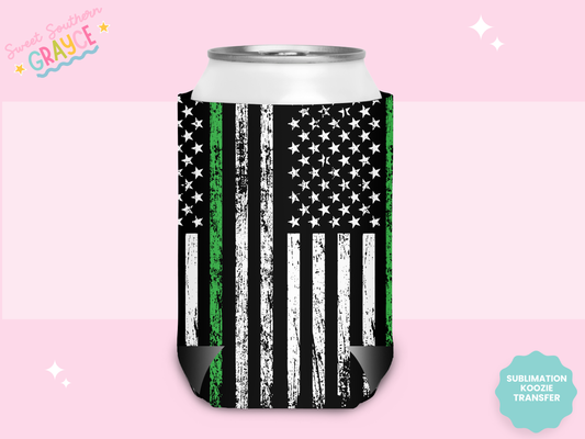 CAN KOOZIE SUB TRANSFER - THIN GREEN LINE