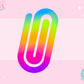 JUMBO PAPER CLIP SUB TRANSFER - OMBRE RAINBOW