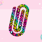 JUMBO PAPER CLIP SUB TRANSFER - NEON CHEETAH