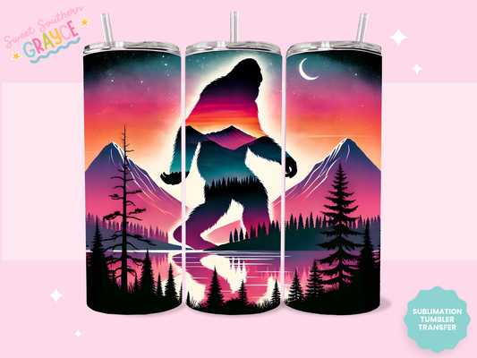 20oz SUBLIMATION TRANSFER - SUNSET BIGFOOT