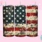 20oz SUBLIMATION TRANSFER - RUSTIC AMERICAN FLAG