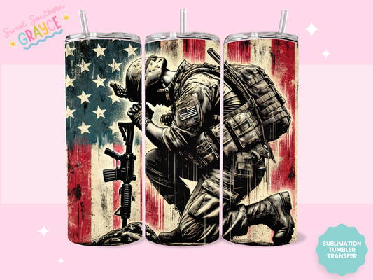 20oz SUBLIMATION TRANSFER - AMERICAN VETERAN