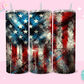 20oz SUBLIMATION TRANSFER - WATERCOLOR AMERICAN FLAG