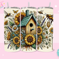 20oz SUBLIMATION TRANSFER - SUNFLOWER BIRD HOUSE