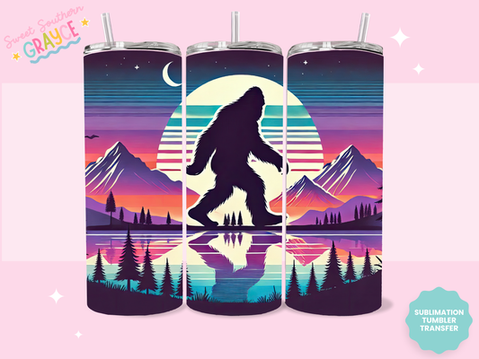 20oz SUBLIMATION TRANSFER - MOONLIGHT BIG FOOT