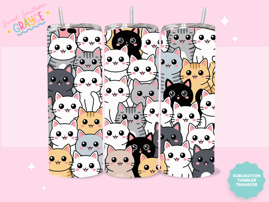 20oz SUBLIMATION TRANSFER- RANDOM CATS