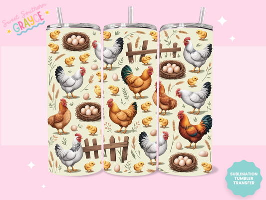 20oz SUBLIMATION TRANSFER- CHICKEN THINGS
