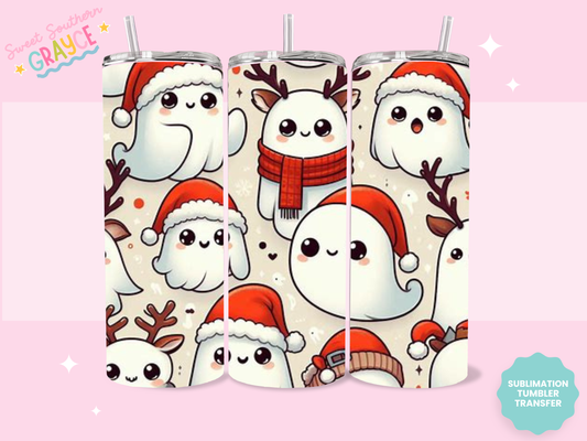 20oz SUBLIMATION TRANSFER- CHRISTMAS GHOSTS