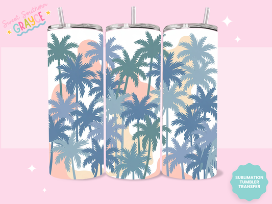 20oz SUBLIMATION TRANSFER- PALM TREES