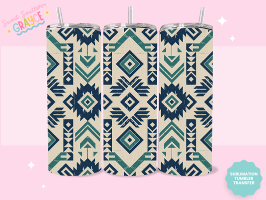 20oz SUBLIMATION TRANSFER- CUTE AZTEC