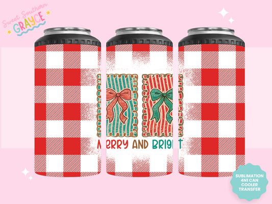 4n1 CAN COOLER TRANSFER- MERRY AND BRIGHT