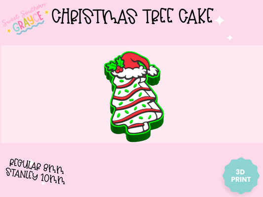 3D STRAW TOPPER- CHRISTMAS TREE CAKE