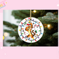 ORNAMENT SUBLIMATION TRANSFER - CHRISTMAS LIGHTS SILLY TIGER