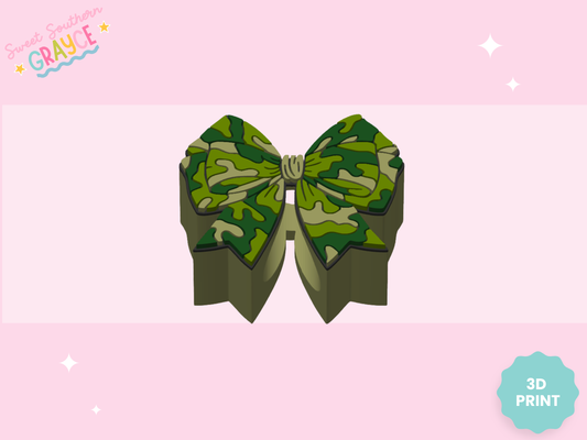 3D STRAW TOPPER- CAMO BOW