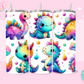 20oz SUBLIMATION TRANSFER - COLORFUL DINOS