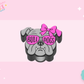 3D STRAW TOPPER- CUTE BULLDOG
