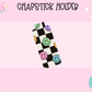 CHAPSTICK HOLDER- CHECKERED SMILEY