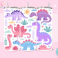 20oz SUBLIMATION TRANSFER- GIRLY DINOS