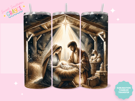 20oz SUBLIMATION TRANSFER - JESUS SCENE