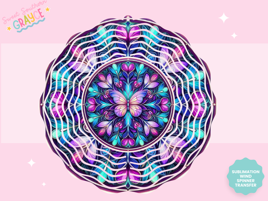 WIND SPINNER SUB TRANSFER - COLORFUL BUTTERFLY