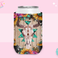 CAN KOOZIE SUB TRANSFER - BOHO SUNFLOWER SKULL