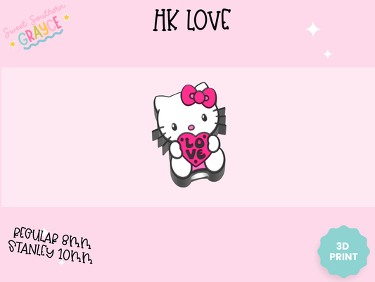 3D STRAW TOPPER- HK LOVE