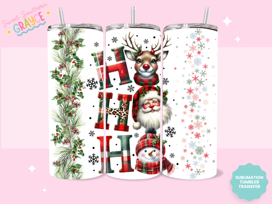 20oz SUBLIMATION TRANSFER - HO HO HO FRIENDS