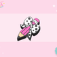 3D STRAW TOPPER- POLKA DOT PENCIL