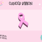 3D STRAW TOPPER- CANCER RIBBON