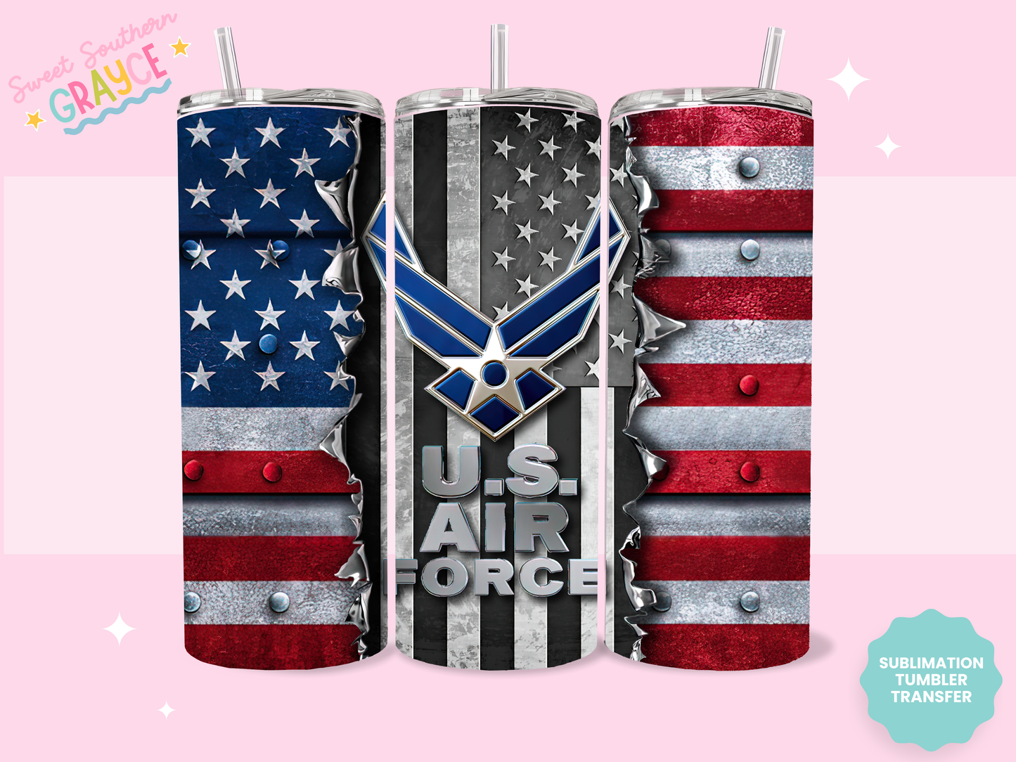 20oz SUBLIMATION TRANSFER - USAF