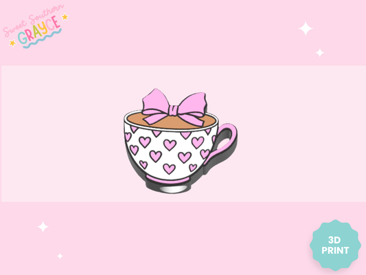 3D STRAW TOPPER- CUTE LATTE