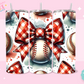 20oz SUBLIMATION TRANSFER - RED CHECKERED BASEBALL