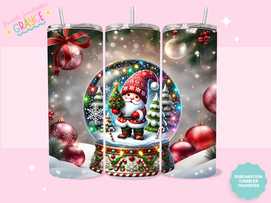 20oz SUBLIMATION TRANSFER - SANTA SNOWGLOBE