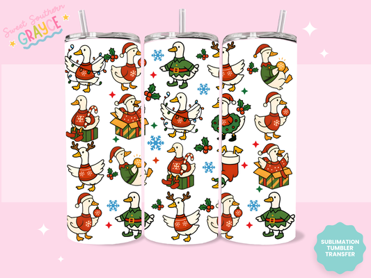 20oz SUBLIMATION TRANSFER - SILLY CHRISTMAS GOOSE